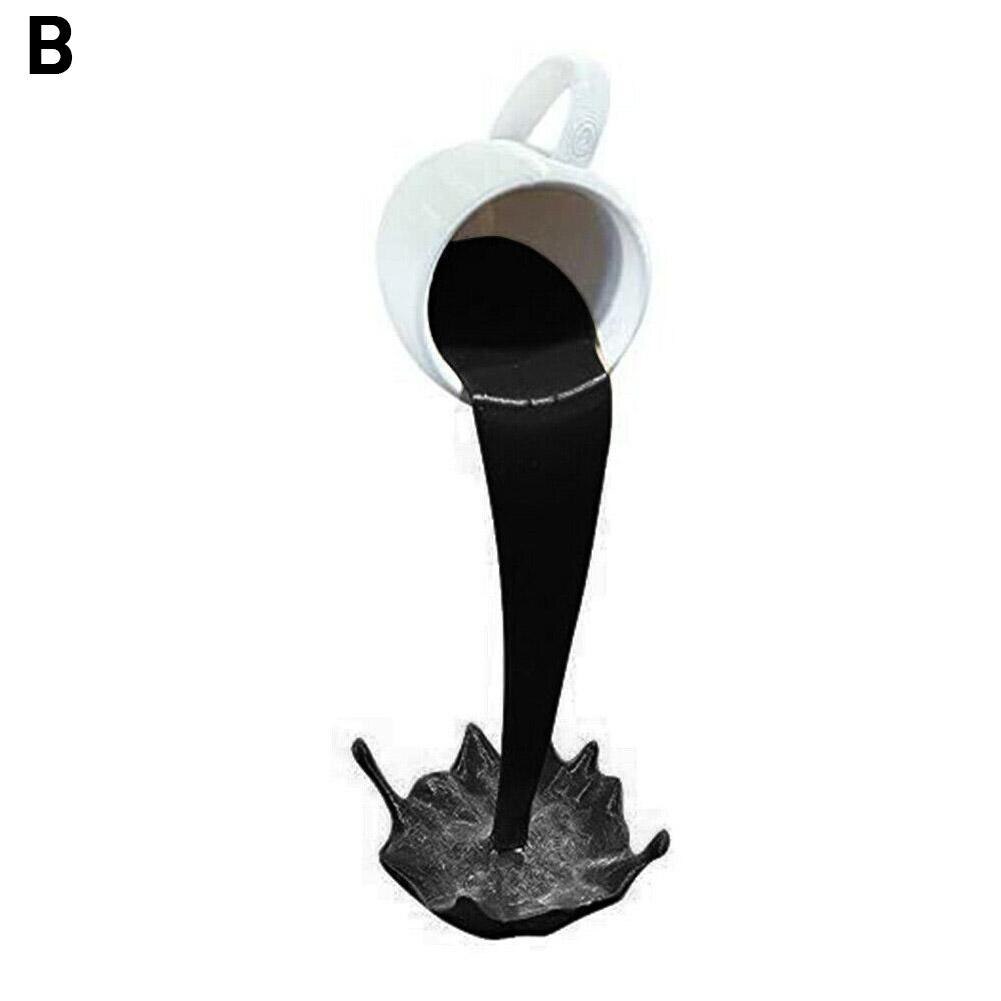 Koffiekopje Decoratie Drijvende Cup Sculptuur Gieten Vloeibare Koffie Mok Art Decor Huis Keuken Decoratie: B