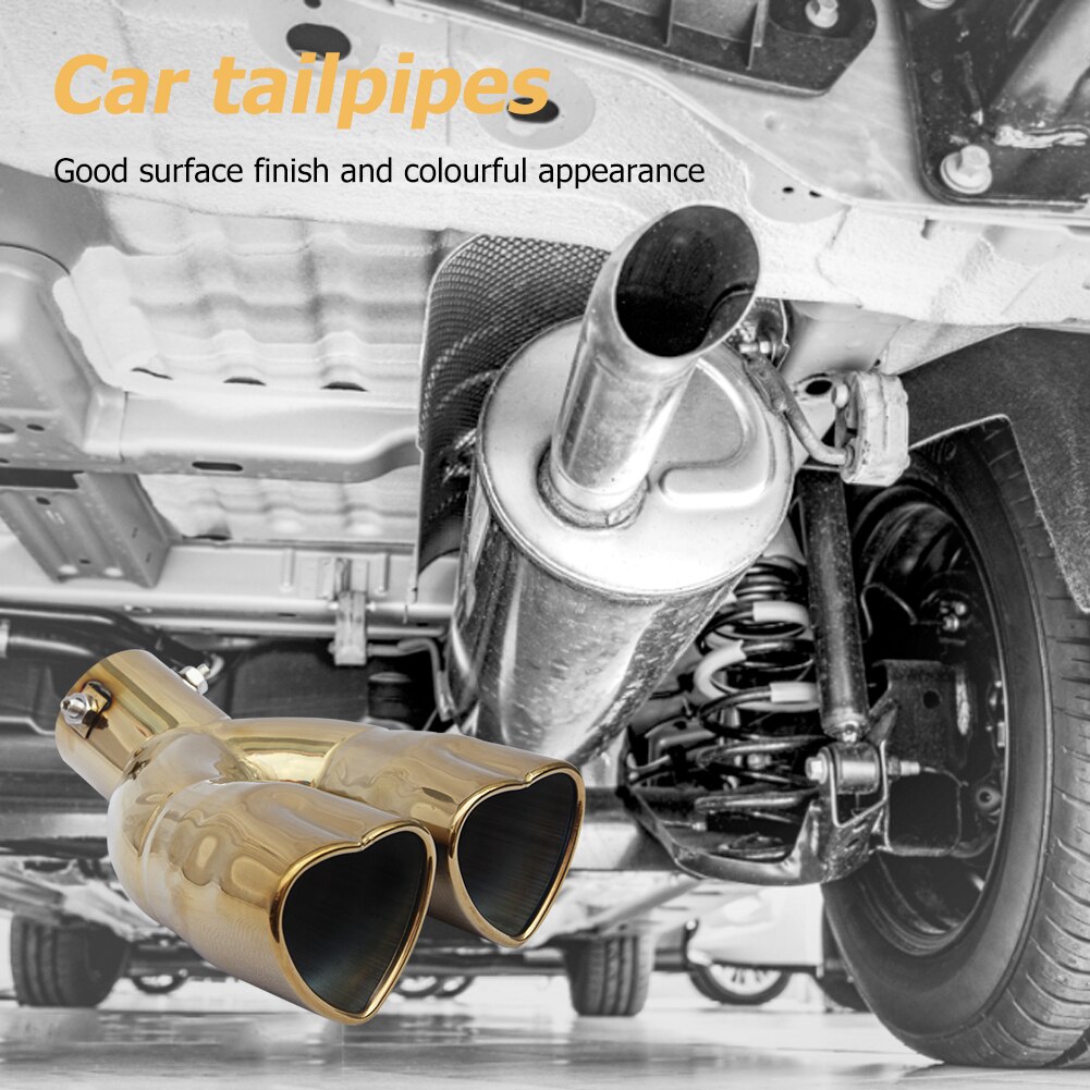 Prosta/zakrzywiona rura wydechowa samochodu tłumiki ze stali nierdzewnej tylne rury wymiana końcówki tłumika samochodowego