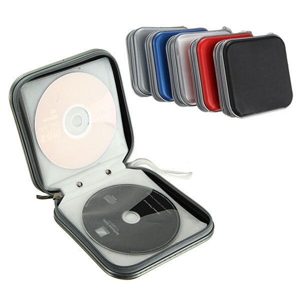 En ausuky bærbar 40- disk kapacitet dvd cd taske til bil medie opbevaring cd taske  -15