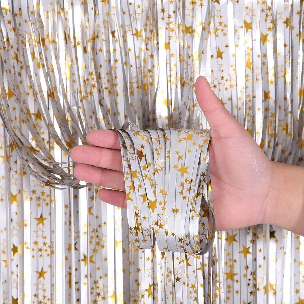 Rideau à paillettes de 2m de long, 1 pièce, décorations de fête d'anniversaire, arrière-plan mural scintillant, décoration de mariage