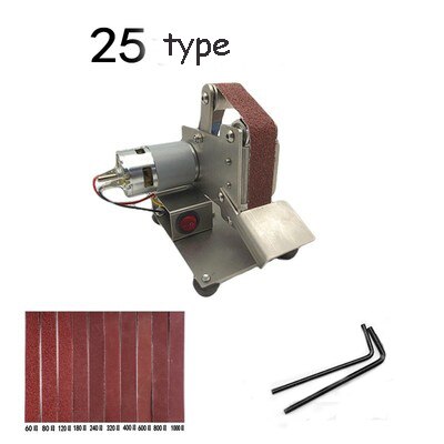 Household Table Grinder Multifunctional Mini Sand Band Machine DIY Polishing Machine Woodworking Sander Fixed Angle Sharpener: Green