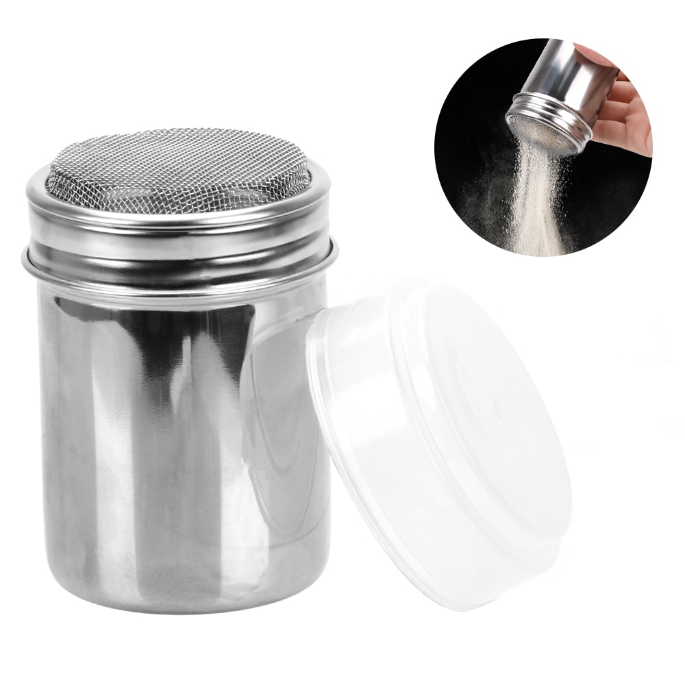 NICEYARD Stainless Steel Salt Pepper Cumin Powder Box With Mesh Duster 200ML Spice Bottle Jars Container Seasoning Box