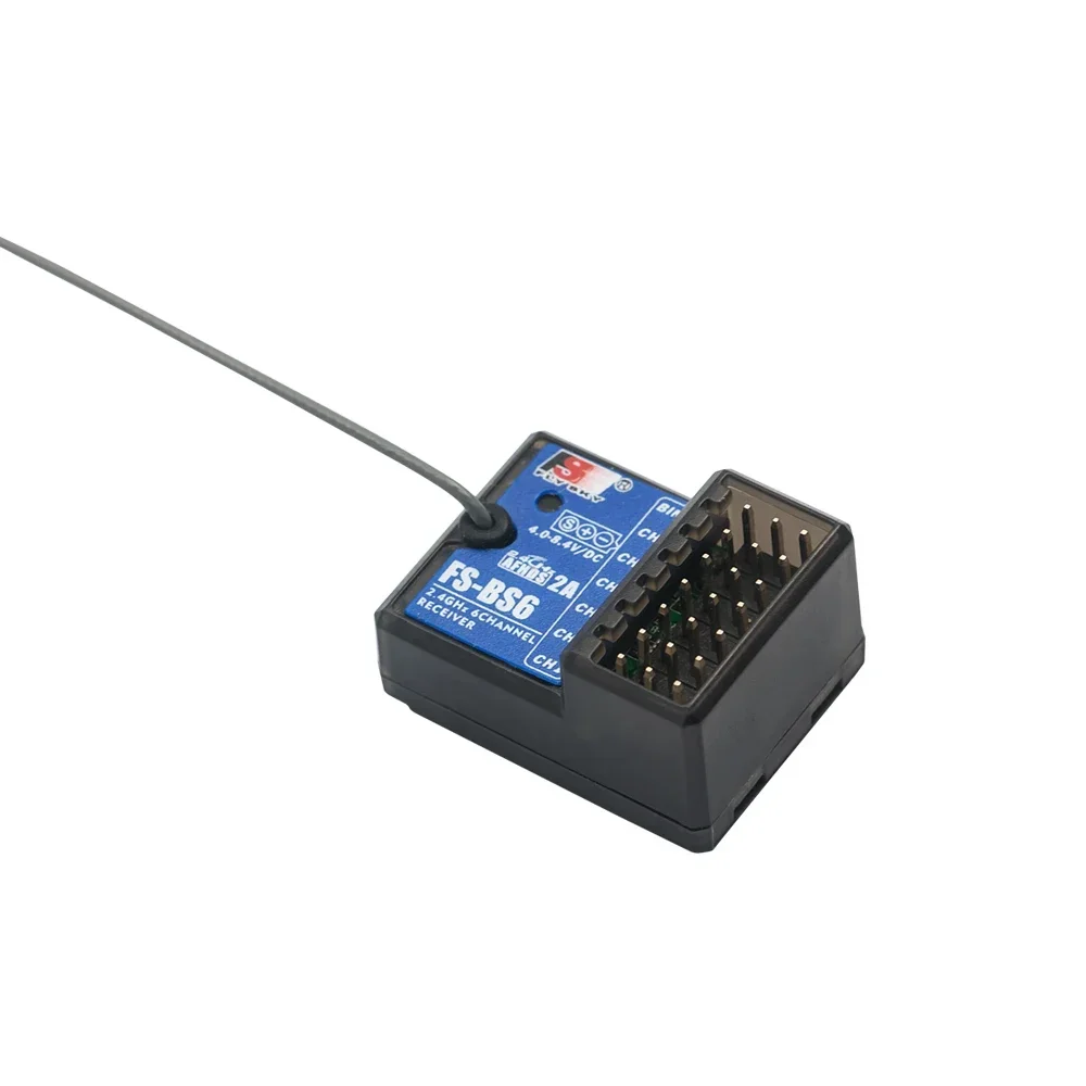 FLYSKY FS-BS6 BS6 2.4G 6CH AFHDS 2A RC Ontvanger PWM Uitgang met Gyroscoop Functie voor FS-GT5 FS-IT4S Zender RC Auto Boot