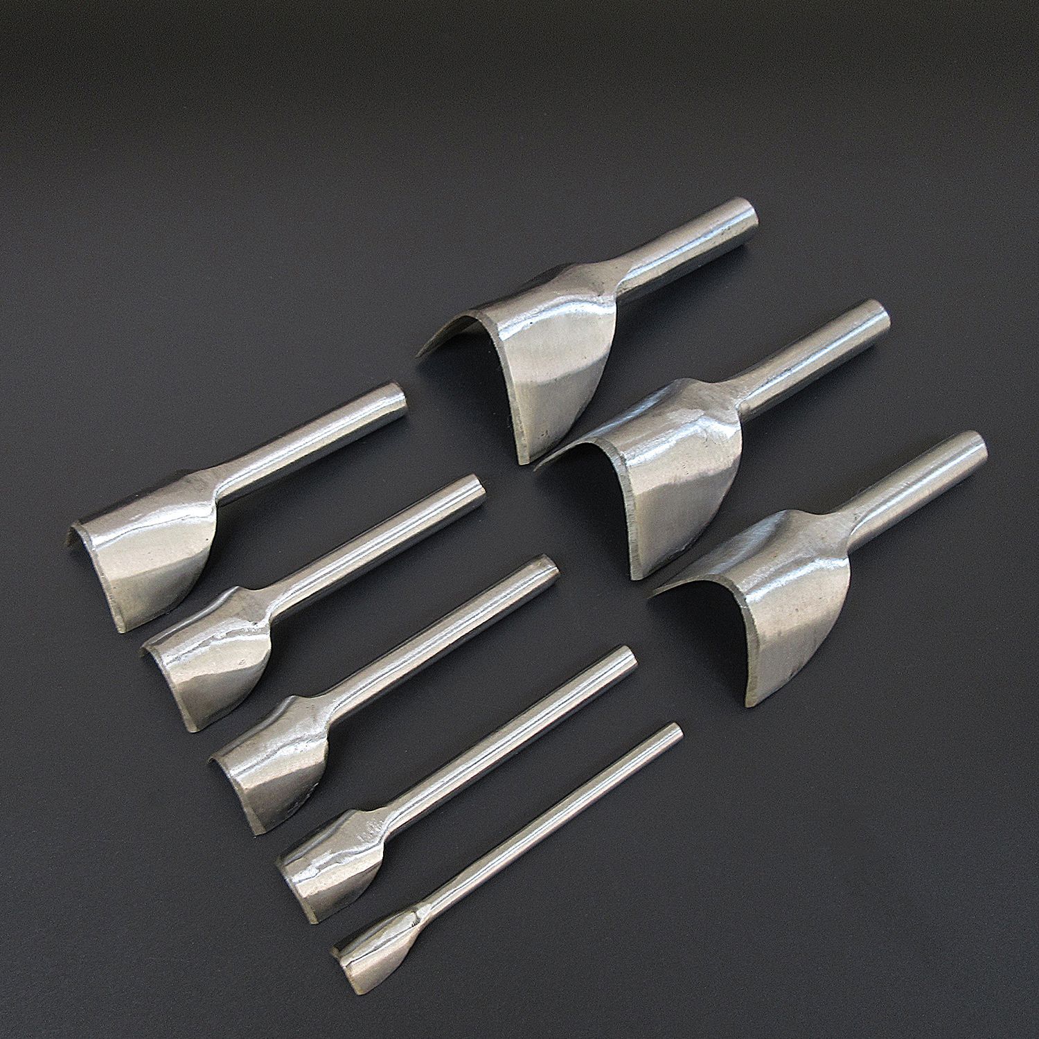 10-45mm V Shape Leather Craft Half-Round Cutter Punch Strap Belt Wallet End Tool Diamond Pricking Iron Leather Craft Metal