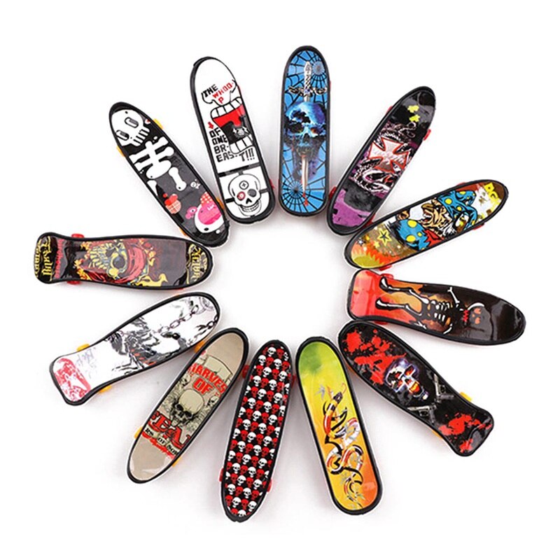5 creatieve Mini Vinger Boards Skate Vinger Skateboard Printing Professionele Stand Toets Skateboard Voor Kid Speelgoed Willekeurige