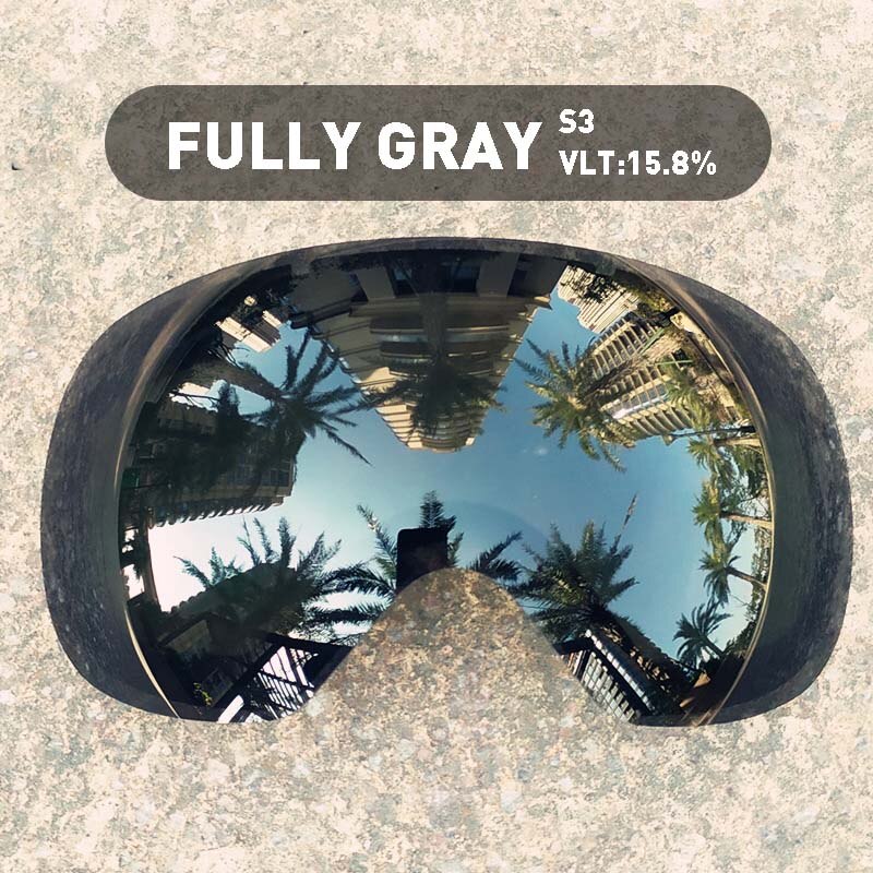 (Lens Only)Ski Goggles Lens For Anti-fog UV400 Big Spherical Ski Glasses Snow Goggles Eyewear Lenses Replacement: FH