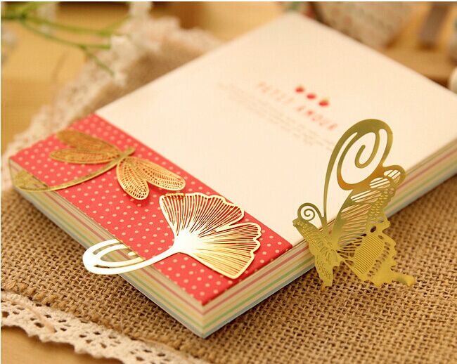1 Uds. Marcapáginas bonitos Kawaii dorados y animales, marcapáginas creativos de Metal para libros, productos creativos de papel, papelería