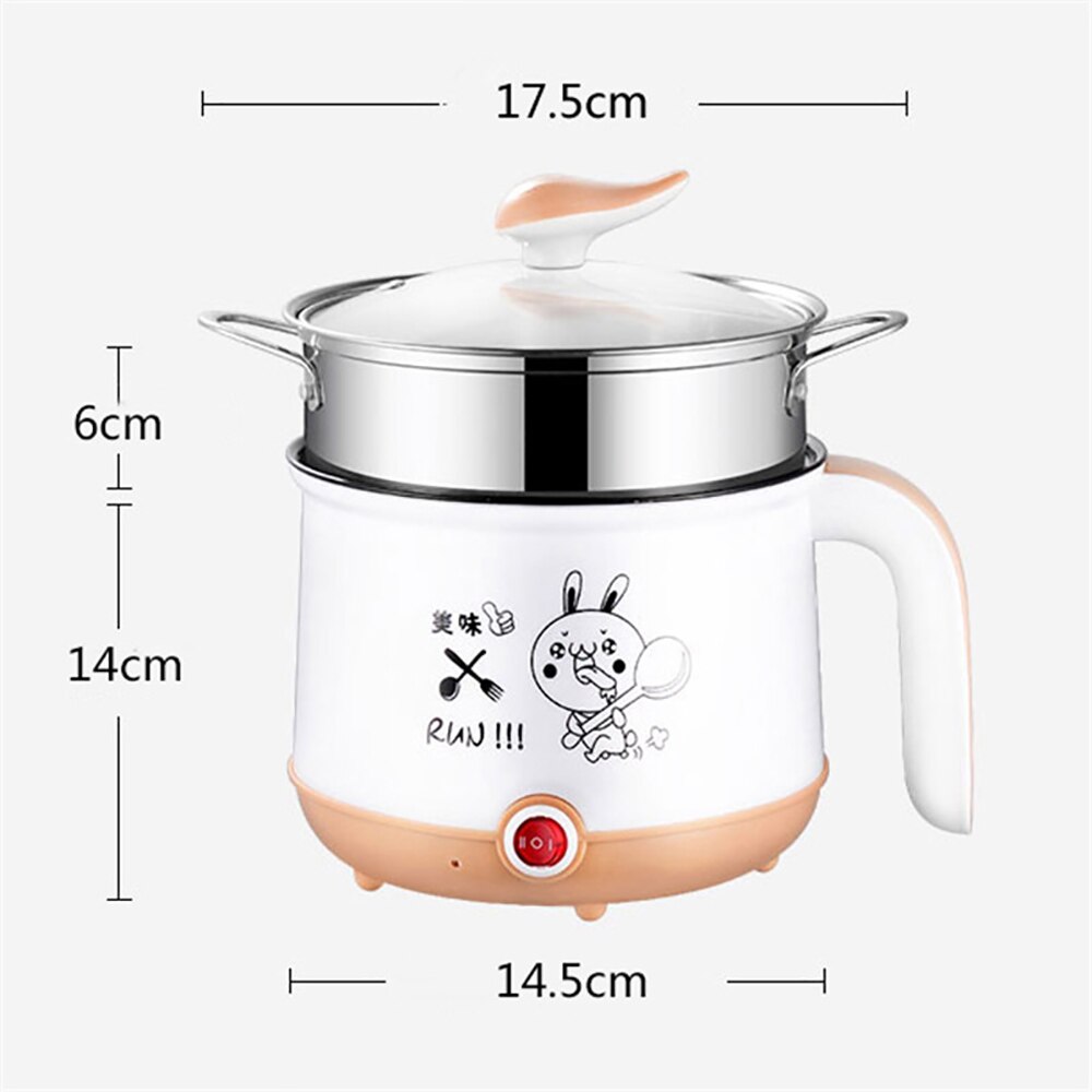 Mini Multifunction Electric Cooking Machine Single/Double Layer Available Pot Multi Electric Rice Cooker Non-stick pan