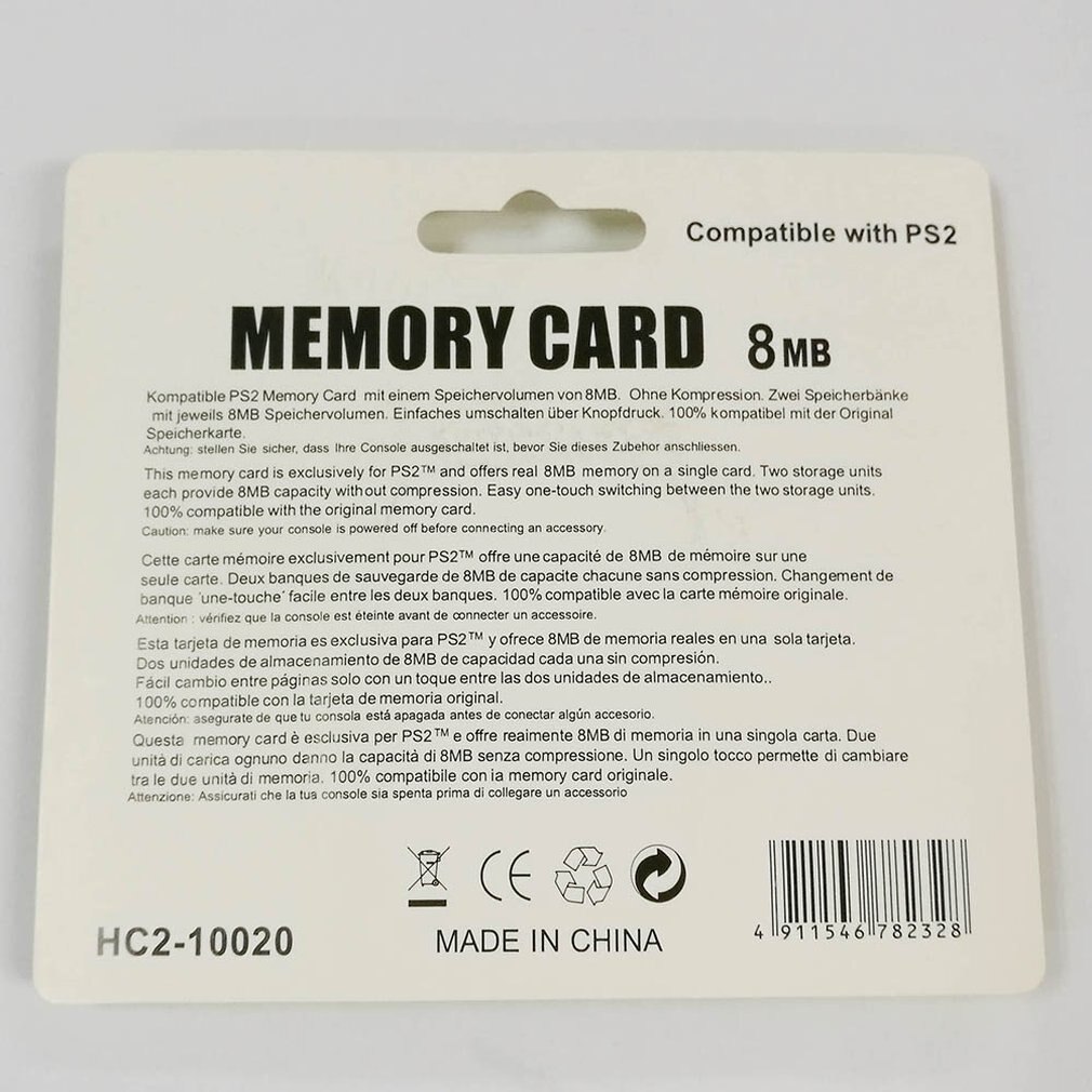Eastvita Memory Card Save Game Data Stick Module 8M / 16M / 32M /128M for Sony Playstation 2 PS2 Extended Card Game Saver