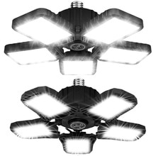 Led Garage Licht Led High Bay Workshop Plafondlamp Magazijn Verlichting Lamp 100W Verstelbare 5 Blad Vervormbare Lamp Voor garage