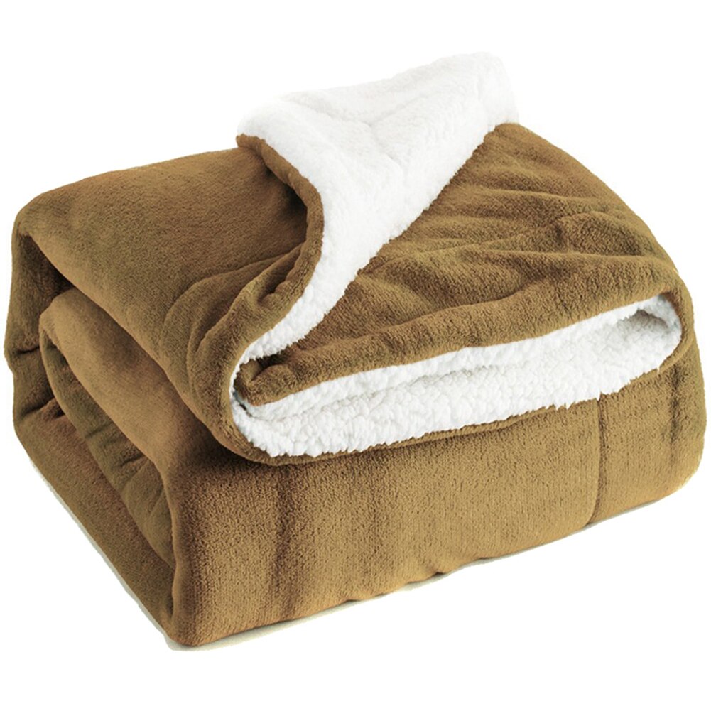 Winter Slaapkamer Deken Extra Warme Dikke Pluizige Zachte voor Kerstcadeau DC156: yellow-200cmx230cm