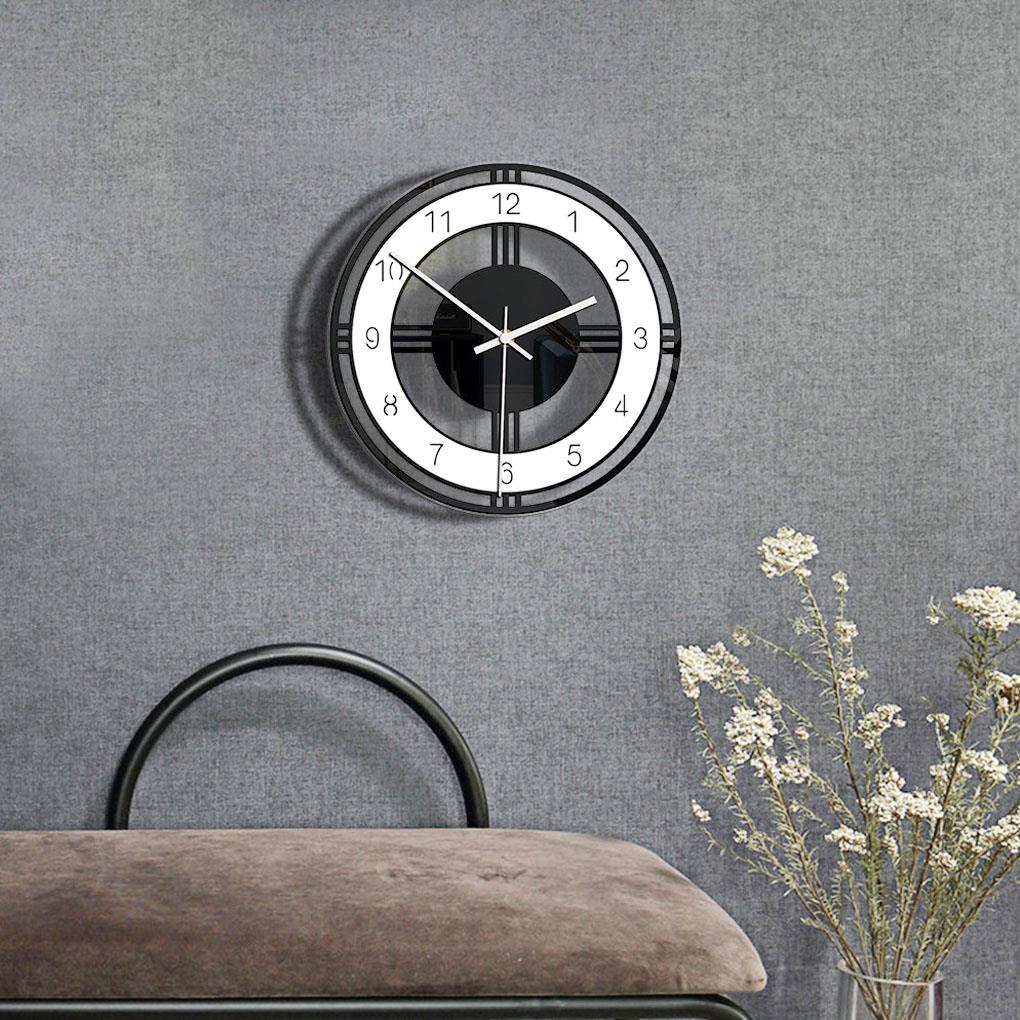 1pc Round 3D Wall Arabic Numerals Wall Clock Acrylic Large Wall Hanging Clock Home Living Room Decoration Happy Year