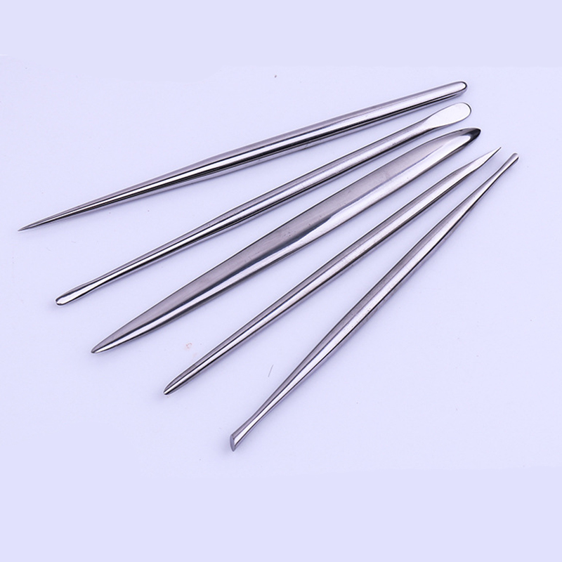 Juego de Herramientas para esculpir arcilla, aguja de detalle de varilla para cerámica, herramientas de tallado de modelado de arcilla, accesorios de artesanía hechos a mano de Metal, 5 unids/set por juego
