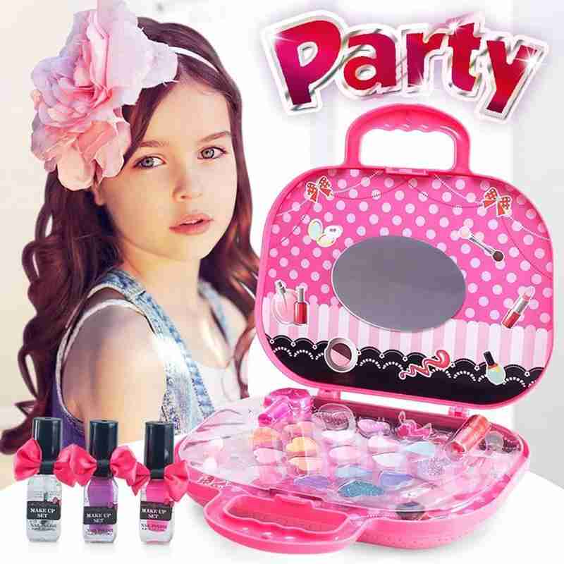 Makeup Sets Girls Makeup Toy Party Performances Dressing Vanity Beauty Cosmetic Bag Carry case Play House Girls Toy Beauty