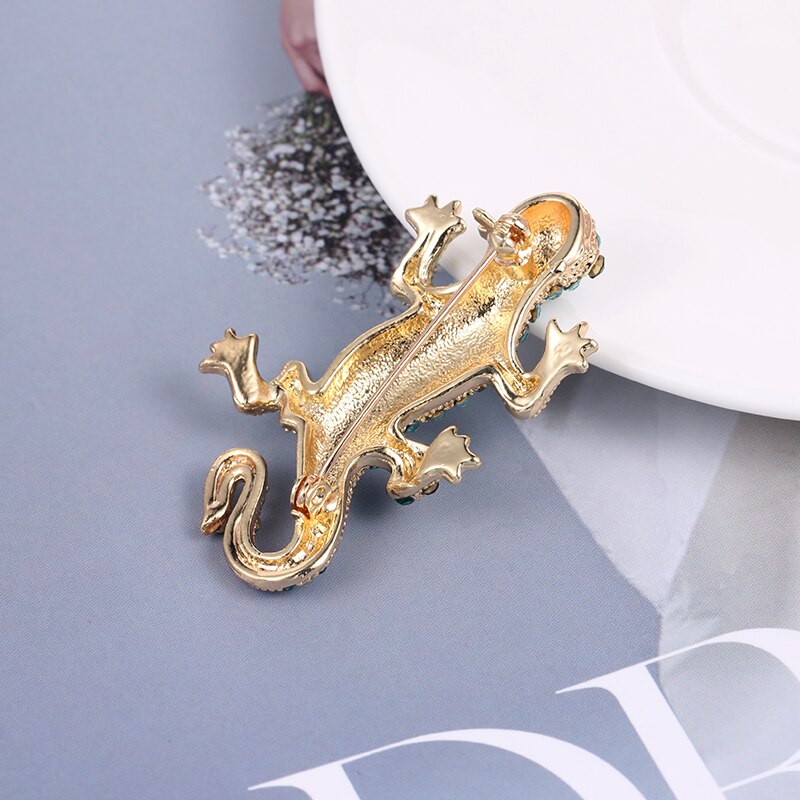 Baiduqiandu Neue Kristall Strass Pflastern Gekko Japonicus Brosche Stifte