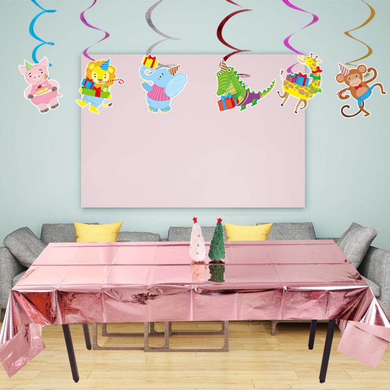 Umwelt Freundliche Einweg Wasserdichte Folie Material Party Hochzeit Tischdecke einstellen Gastronomie Mahlzeit Geschirr Tisch Tuch