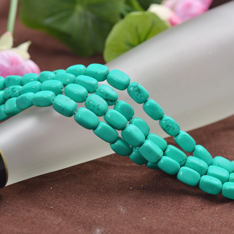 Joanlyn Natuurlijke Groene Turquoise Kralen 8X12 Mm Onregelmatige Vorm 15 Inch Strand TQ75