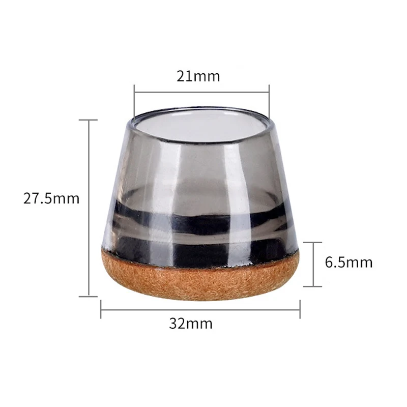 40/1PCS Stoelpoot Vloerbeschermer Siliconen Meubels Voetdoppen Slijtvaste Ruisonderdrukking Beschermen Vloeren Nivellering Home Decor: beige / 52 Stks
