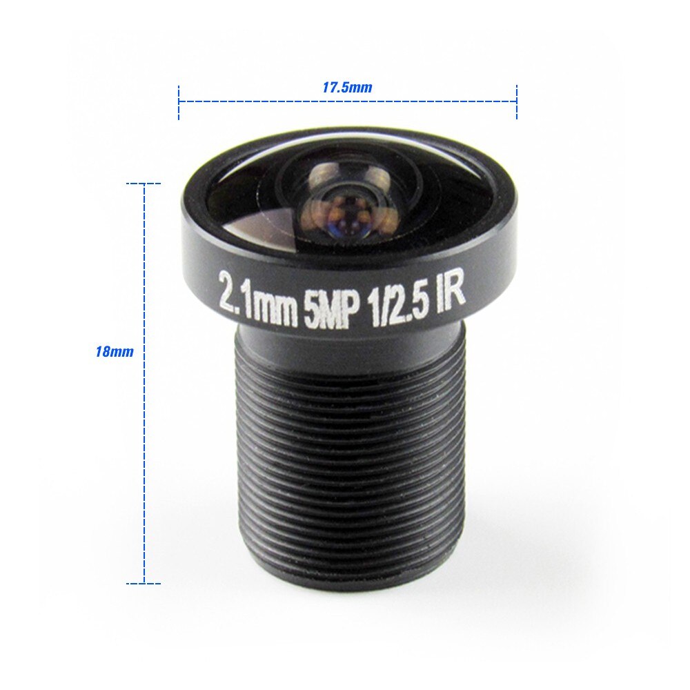 2.1mm Fisheye CCTV Lens 1/2.5" HD 5.0 Megapixel For IP CCTV Cameras