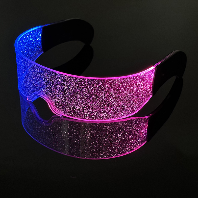 Gafas luminosas LED para de cumpleaños, lentes de neón con luz brillante de colores, accesorios intermitentes para Mascarada y concierto, Rave