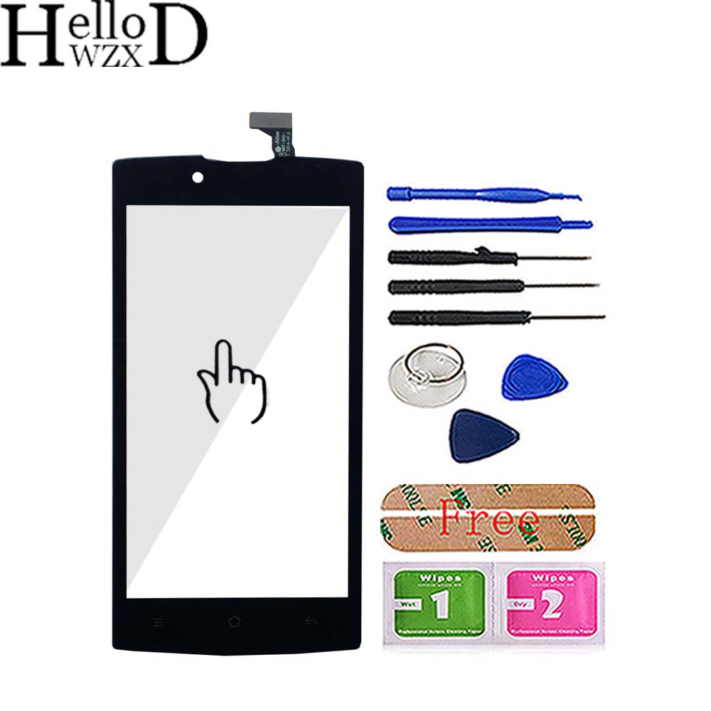 4.5 ''Mobiele Touch Screen Voor Oppo R831T R831S R830 Touchscreen Lens Sensor Voor Glas Digitizer Panel Gereedschap 3M lijm: Black With Tools