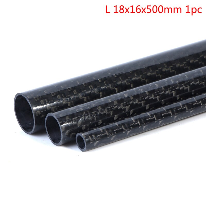 1 PCS Carbon Fiber Tube Length 500mm Outer Diameter 8/14/18mm Inner Diameter 6/12/16mm For RC Model Airplane: L
