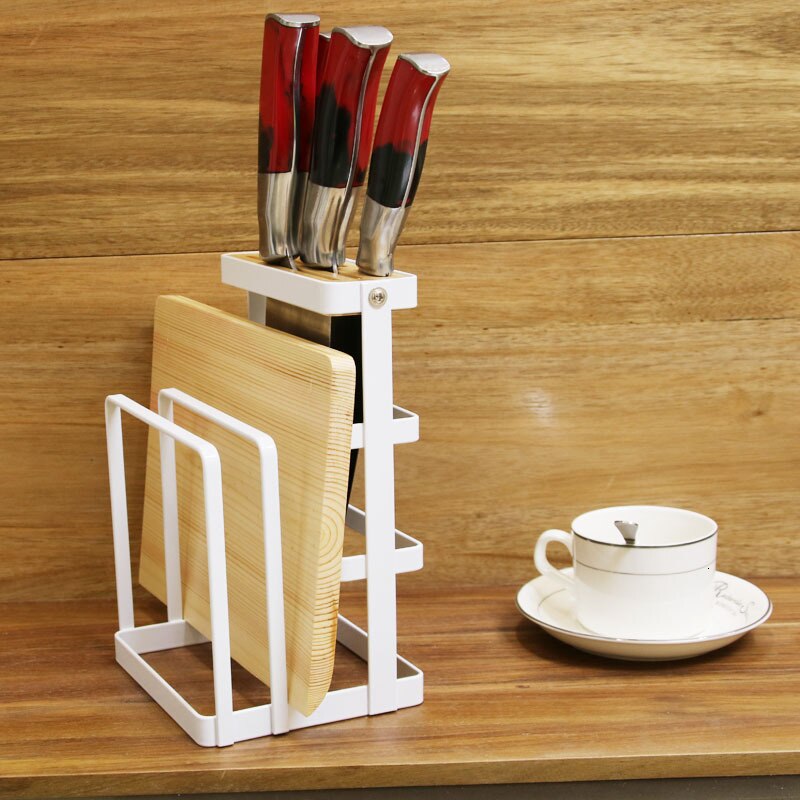 Metalen Keuken Organizer Voor Snijplank Mes Afdruiprek Plank Koken Schotel Opslag Rack Pan Cover Stand Keuken Accessoires