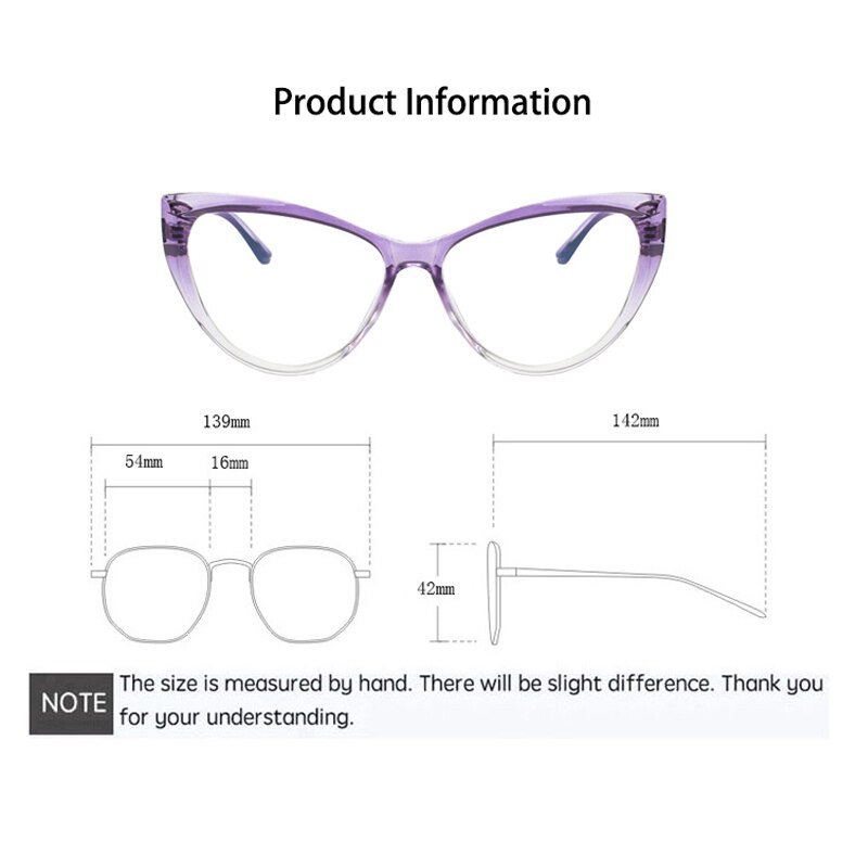 Cat Eye Anti Blue Light Glasses Blocking Filter Computer Glasses Men Women Super Light Frame Eyeglasses Pink Clear Spectacles