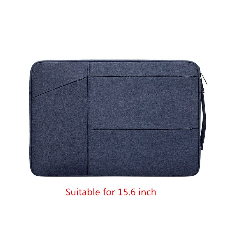 Portable Laptop Bag Woman Universal Briefcase Men Lightweight Liner Package Travel Ipad Phone Document Pouch Accessories Supplie: Navy 15.6 inch