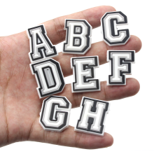 Serie de letras para zapatos de PVC, abalorios de dibujos animados, decoración del alfabeto, accesorios para zapatos, hebilla de cocodrilo, para niños, jibz, 1 ud.