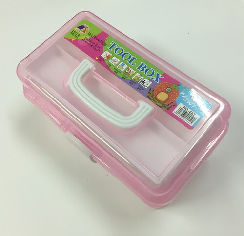 Home Storage Tool Box Cabinet Organizer Plastic Tool Box Multifunction Caixa Organizadora Garage Storage EA60GX: Pink