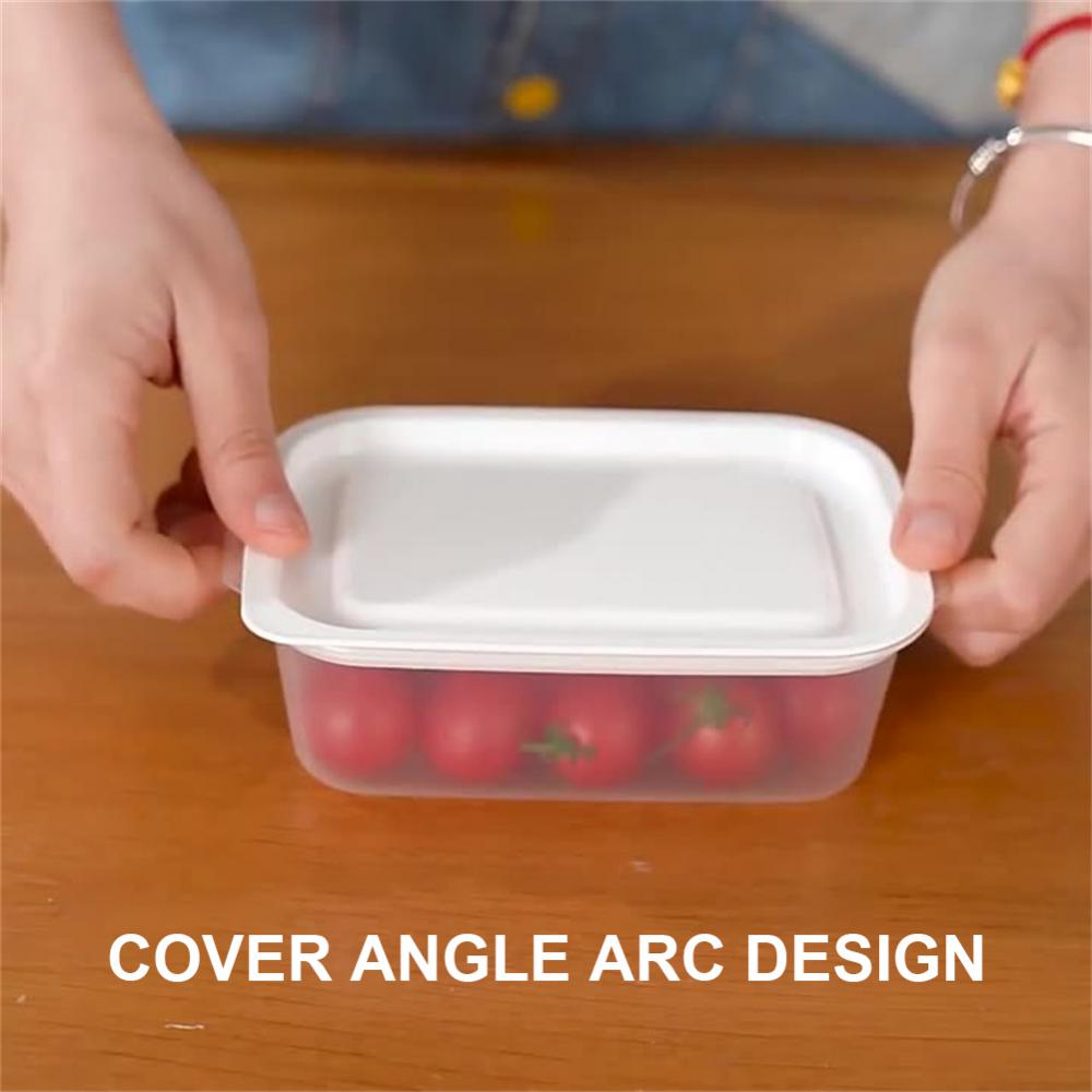 Kitchen Plastic Storage Boxes Fridge Space Saver Organizer Home Food Transparent Container Refrigerator Microwaveable Storage