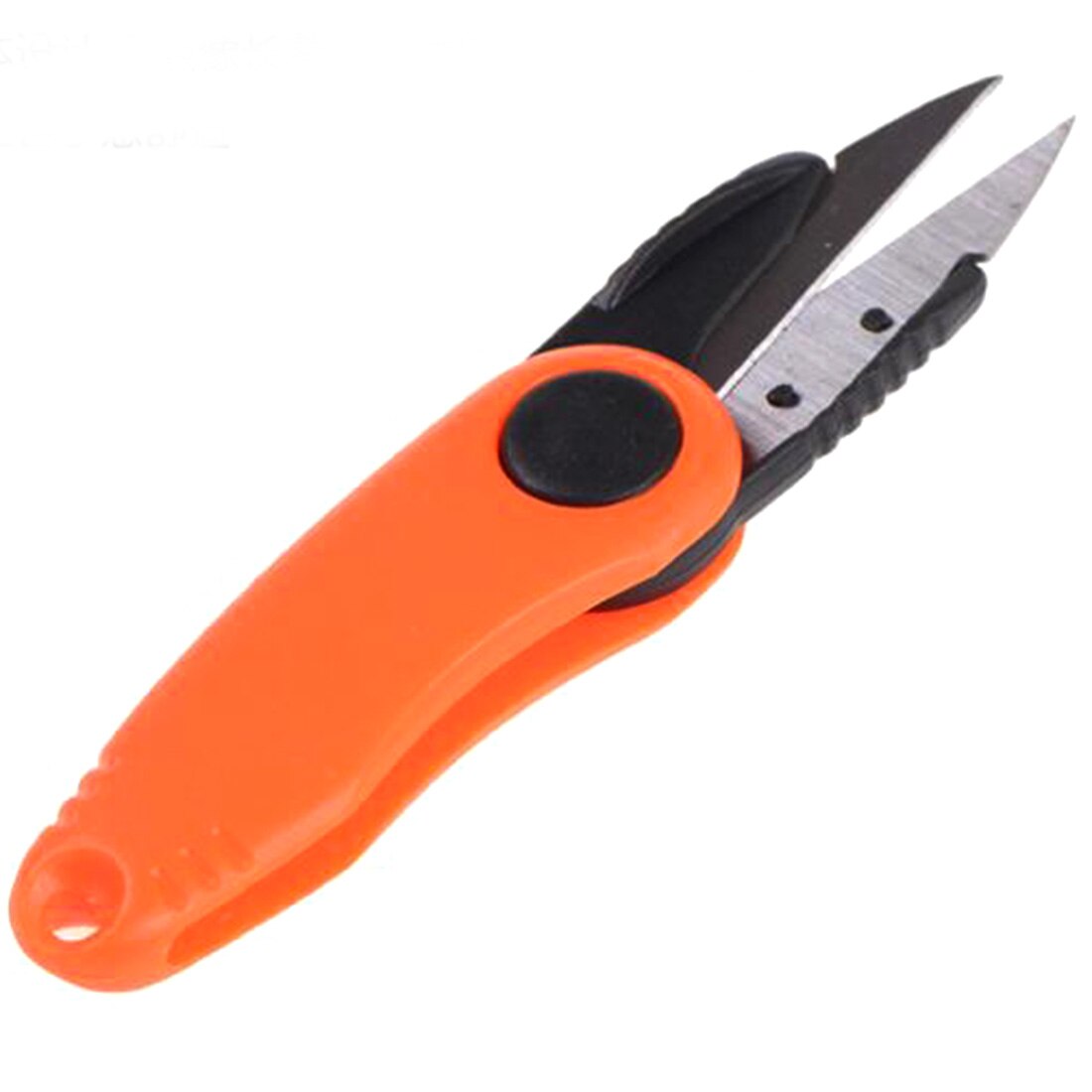 Shrimp-Shaped Stainless Steel Fish Use Scissors Accessories Folding Fishing Line Cut Clipper Fishing Cross Stitch Scissor Tackle: Orange