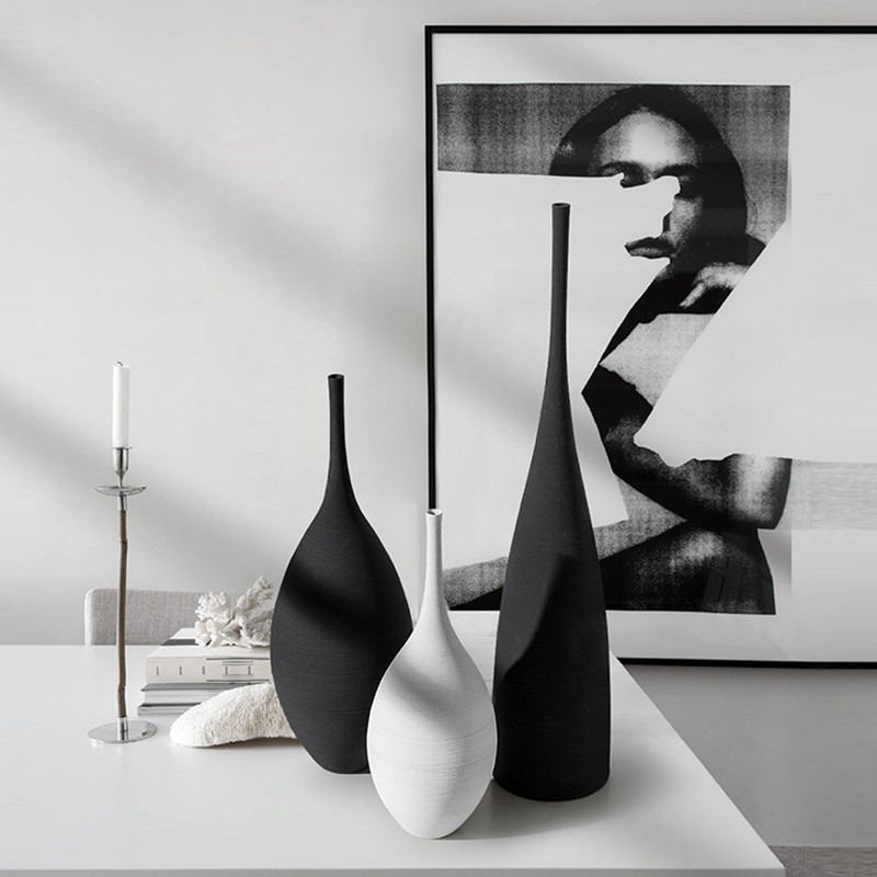 Vilead moderne zen porcelænsvase keramisk urtepotte stue boligindretning kontor interiør nordisk indretning ornamenter håndværk