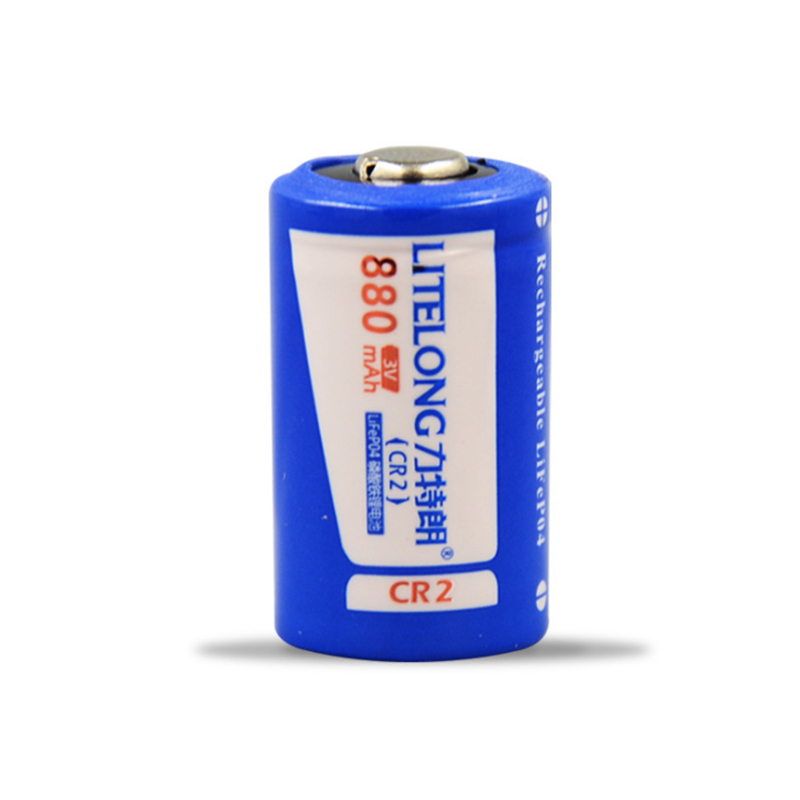 2pcs/lot 3V 880mAh CR2 rechargeable battery 3V rechargeable lithium battery camera battery