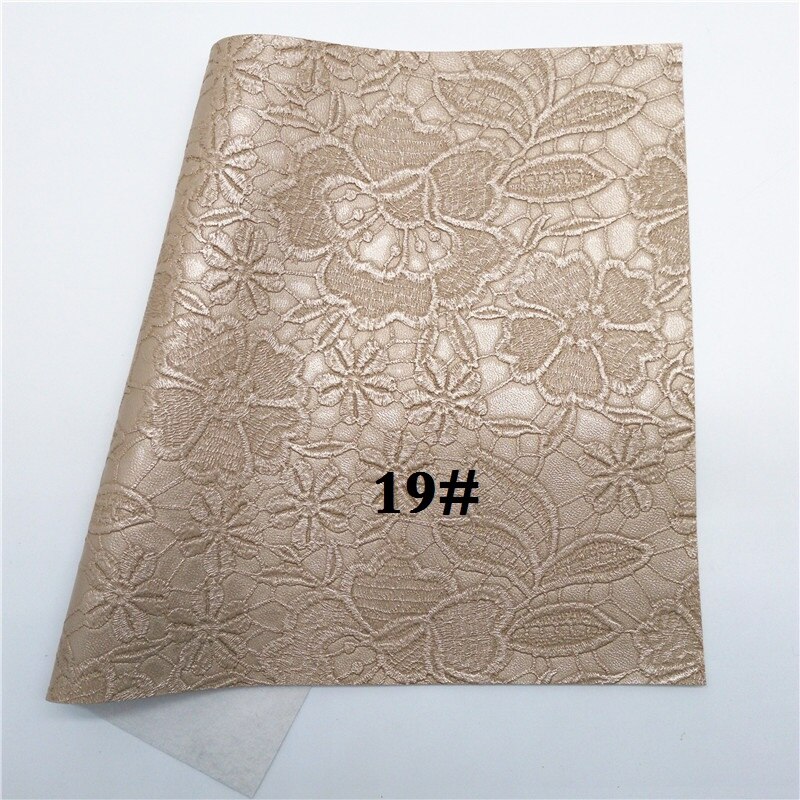 Glitterwishcome 21X29CM A4 Size Vinyl Voor Bows Iriserende Reliëf Bloemen Leer Stof Kunstleer Lakens voor Bows, GM604A: 19