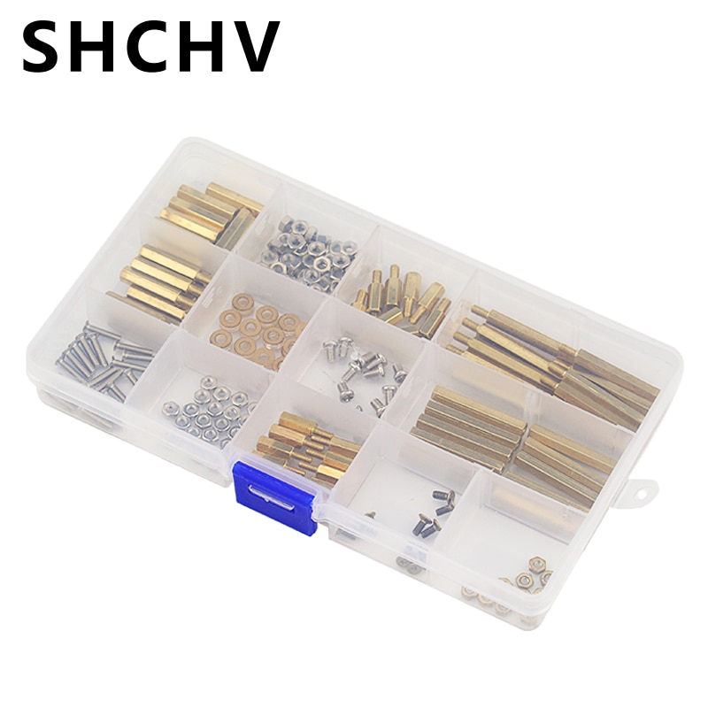 210 stks/partij Schroef kit M3 M2.5 Cooper Metalen Schroef Moer Mechanische Onderdelen Fasteners voor Raspberry Pi 3 voor DIY Board en Onderdelen