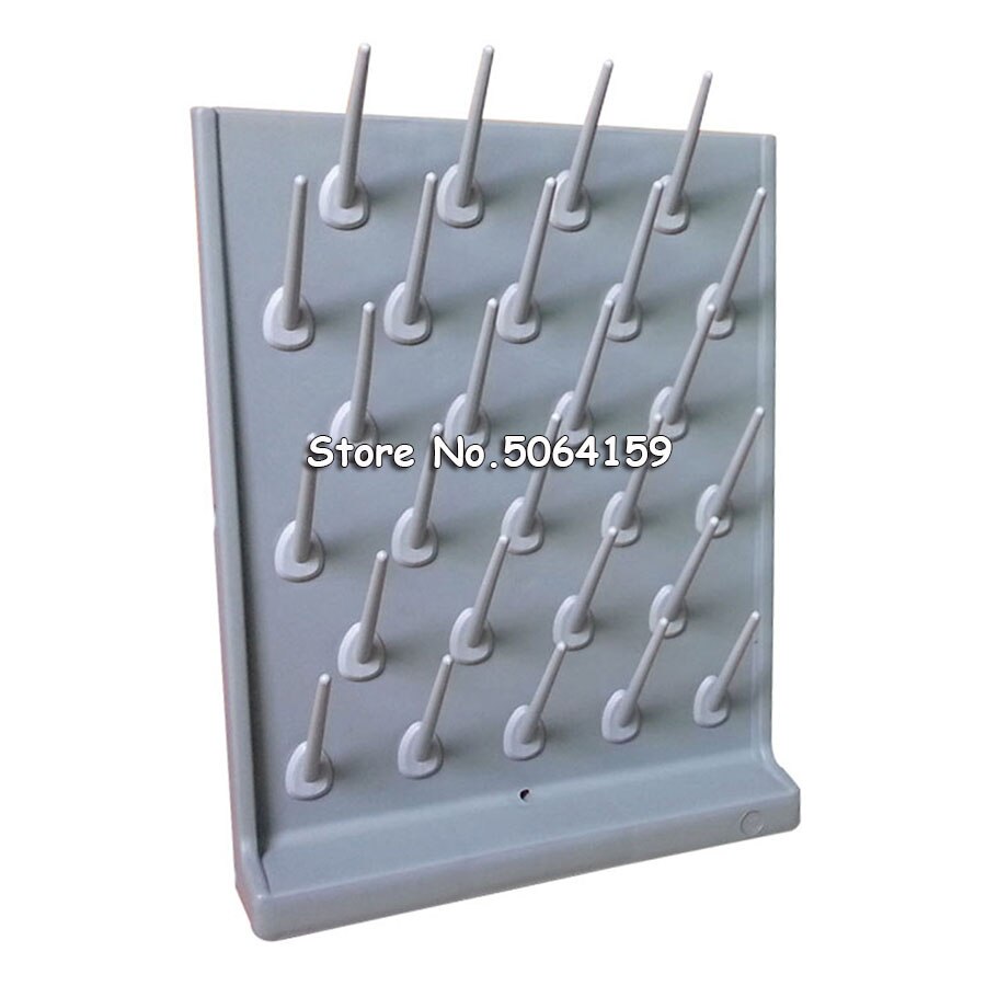Laboratory Single-sided Removable Drip Rack 27 Pegs Drying Rack High Density PP Beaker test tube Rack