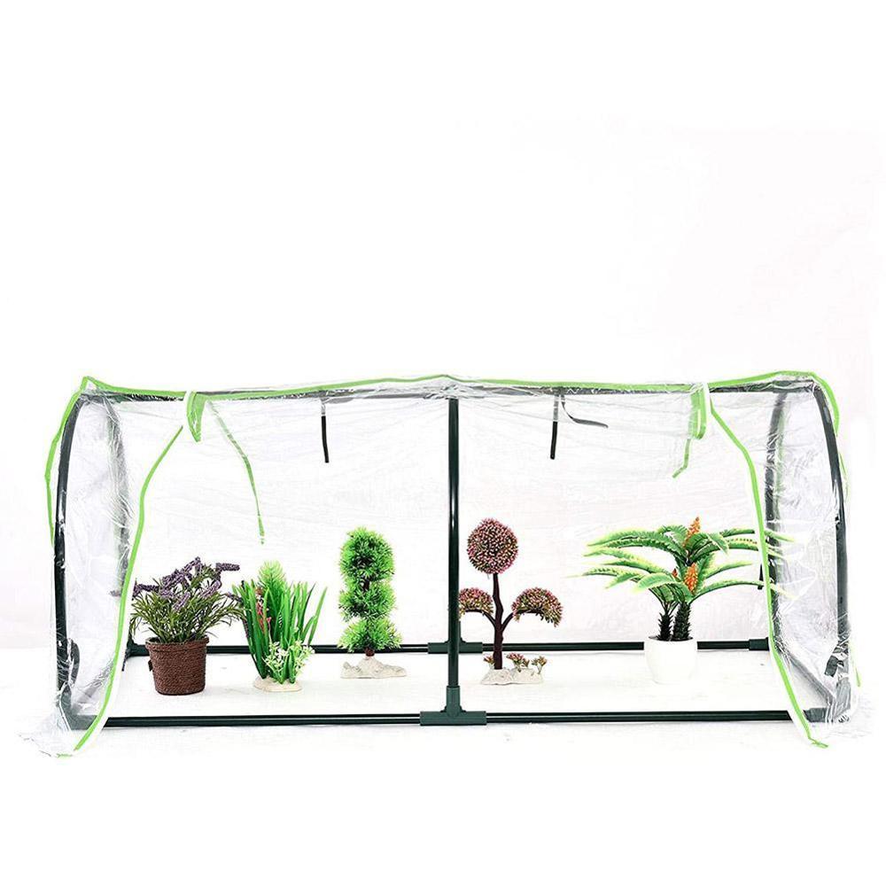 1.2M Draagbare Home Tunnel Kas Mobiele Mini Kas Koude Cover Plant Kas Isolatie Zonder Geventileerde Pole V5n4
