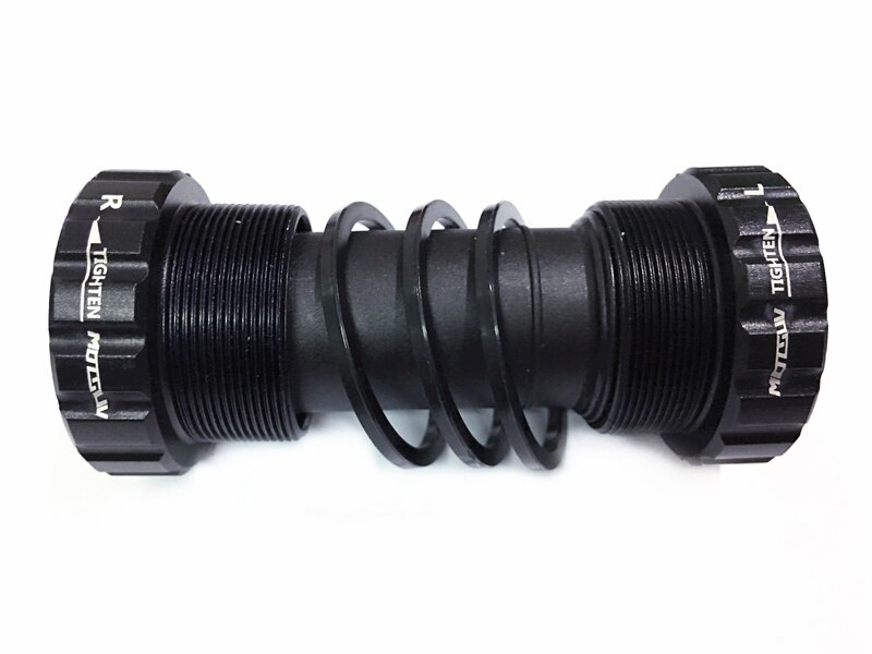 MOTSUV Tretlager 68/73mm Fahrrad Achse MTB Road Radfahren Tretlager Wasserdicht CNC Aluminium Legierung BB Kurbel set Achse Teile: Black 1pcs
