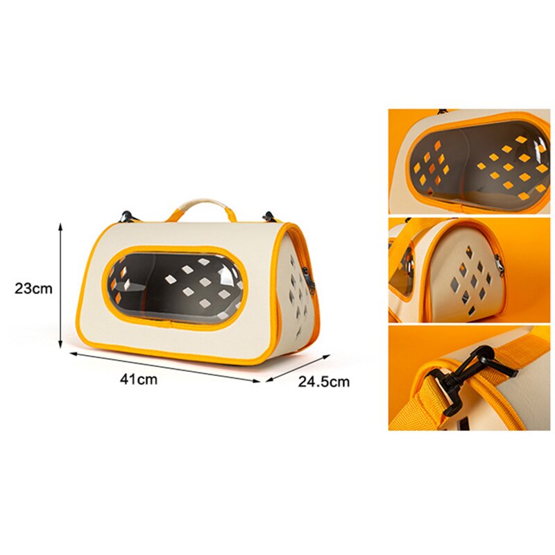 Cat Carrier Bag Outdoor Pet Shoulder Bag Carriers Backpack Breathable Portable Travel Transparent Bag For Small Dogs Cats: A3