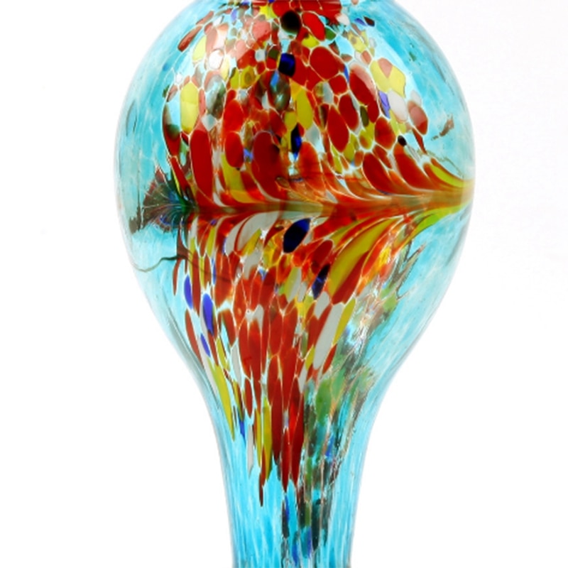 birds Feeder Hand Blown Glass Include Hanging Wires and Moat Hook bird Feeders for Outdoors