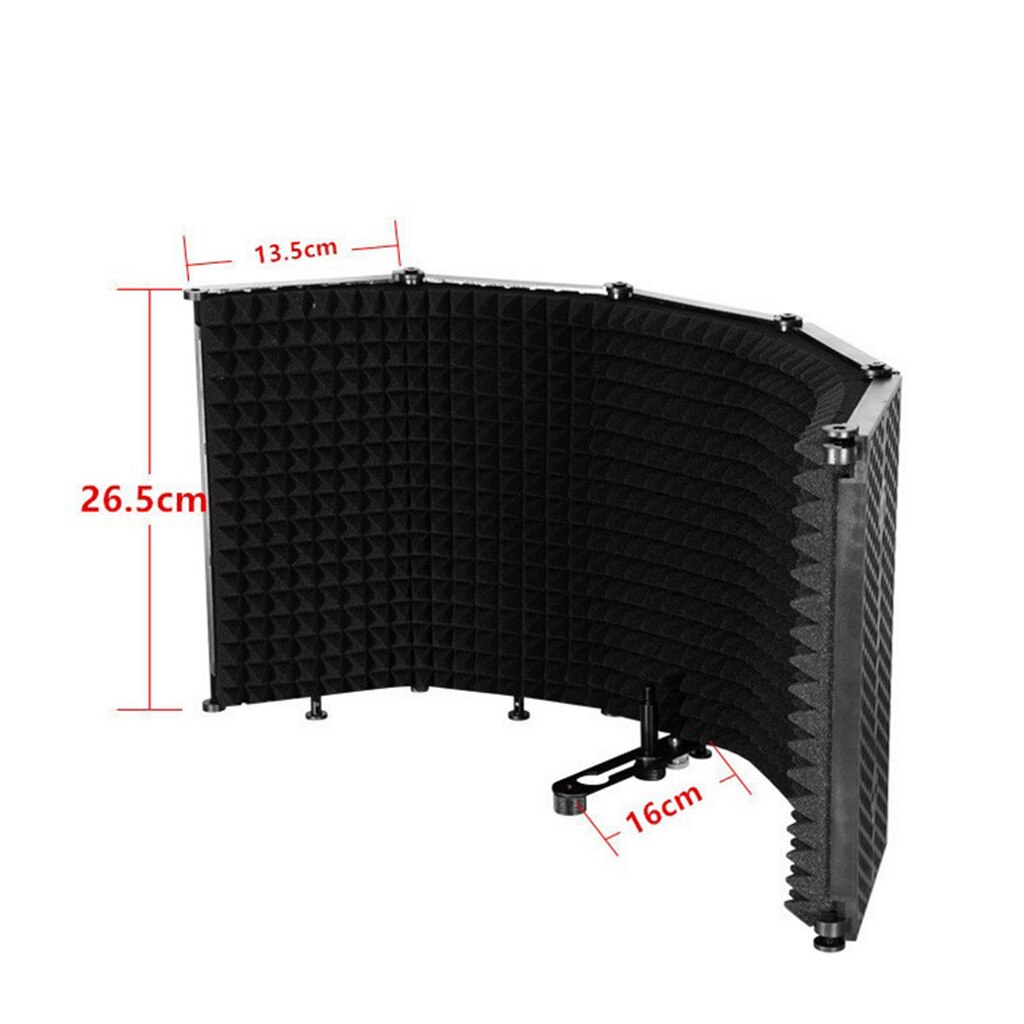 Adjustable Microphone Shield Isolation Screen Filter Vocal Booth Stand Mount Recording Foam Panel Pop Shield