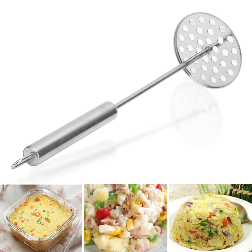 Edelstahl Kartoffel Drücker Glatte Püriert Gedrückt Kartoffel Stampfer Ricer Püree Saft Hersteller Kartoffeln Brecher Obst Werkzeuge