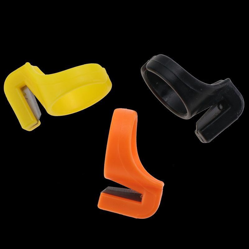 Dedal de plástico para máquina de coser, cortador de hilo, hoja de dedo, aguja, accesorio para máquina de coser doméstica, 3 unids/set por juego: Mixed Color3PCS
