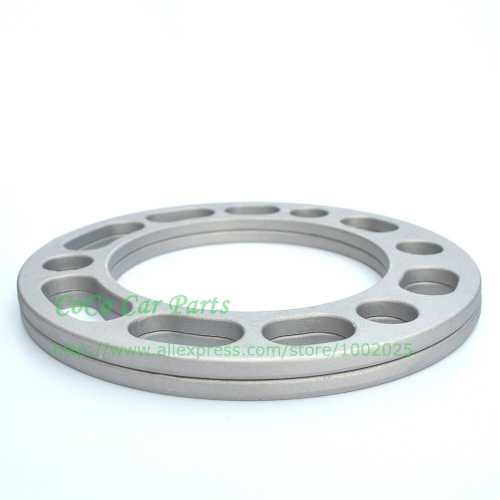 2 stk. 6mm aluminiumsafstandsskiver af aluminium shims plader til 5 x 139.7 & 6 x 139.7 id = 108mm