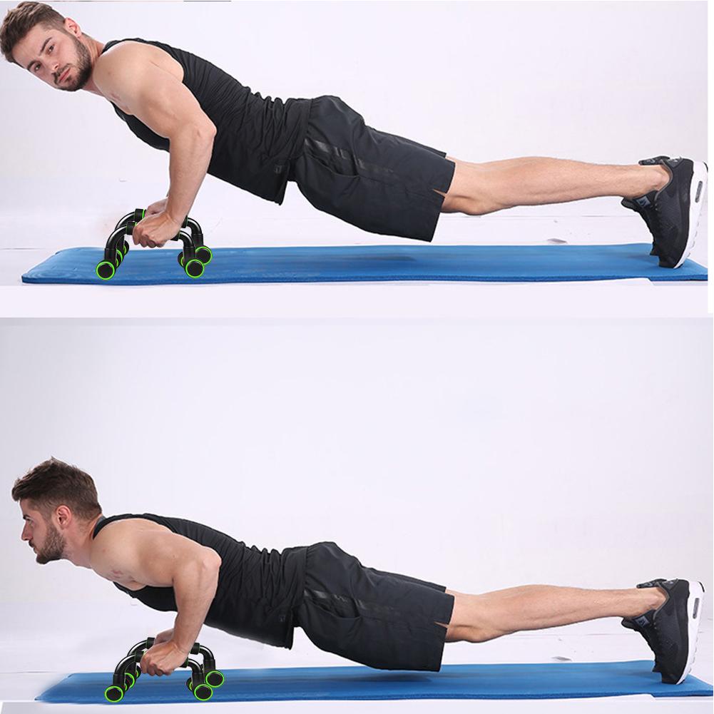 1 Pair Push-up Bar Stand Solid Color Classic Delicate Wear-resistant Fitness Gym Muscle Training Bracket for Body Building