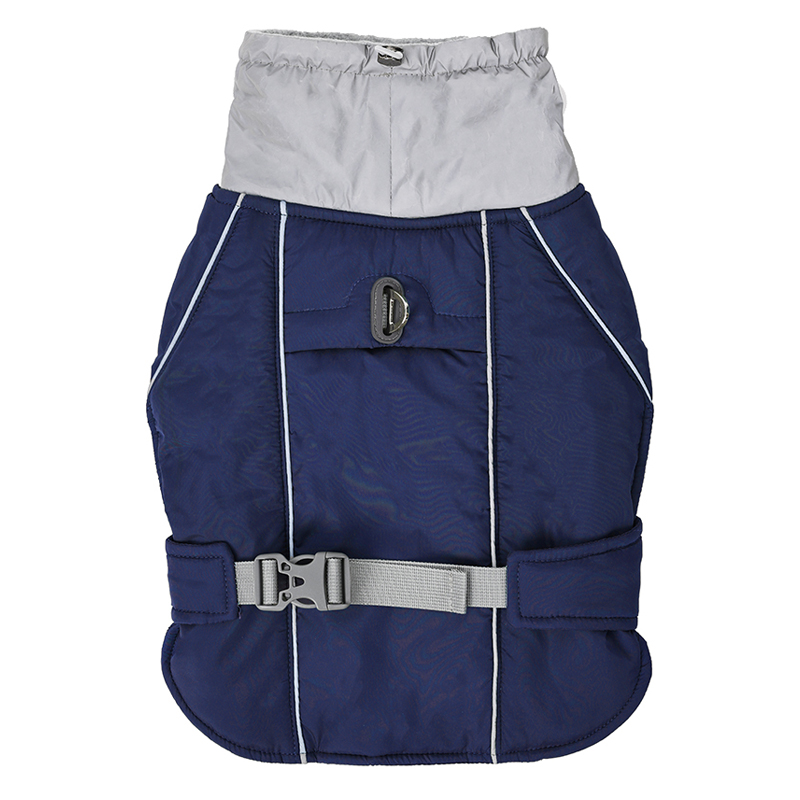 Dog Clothes Luxury Winter Jacket for Small Medium Large Dogs Waterproof Soft Padded Warm Pet Coat Safety Reflective Dog Outfit: XL / Blue