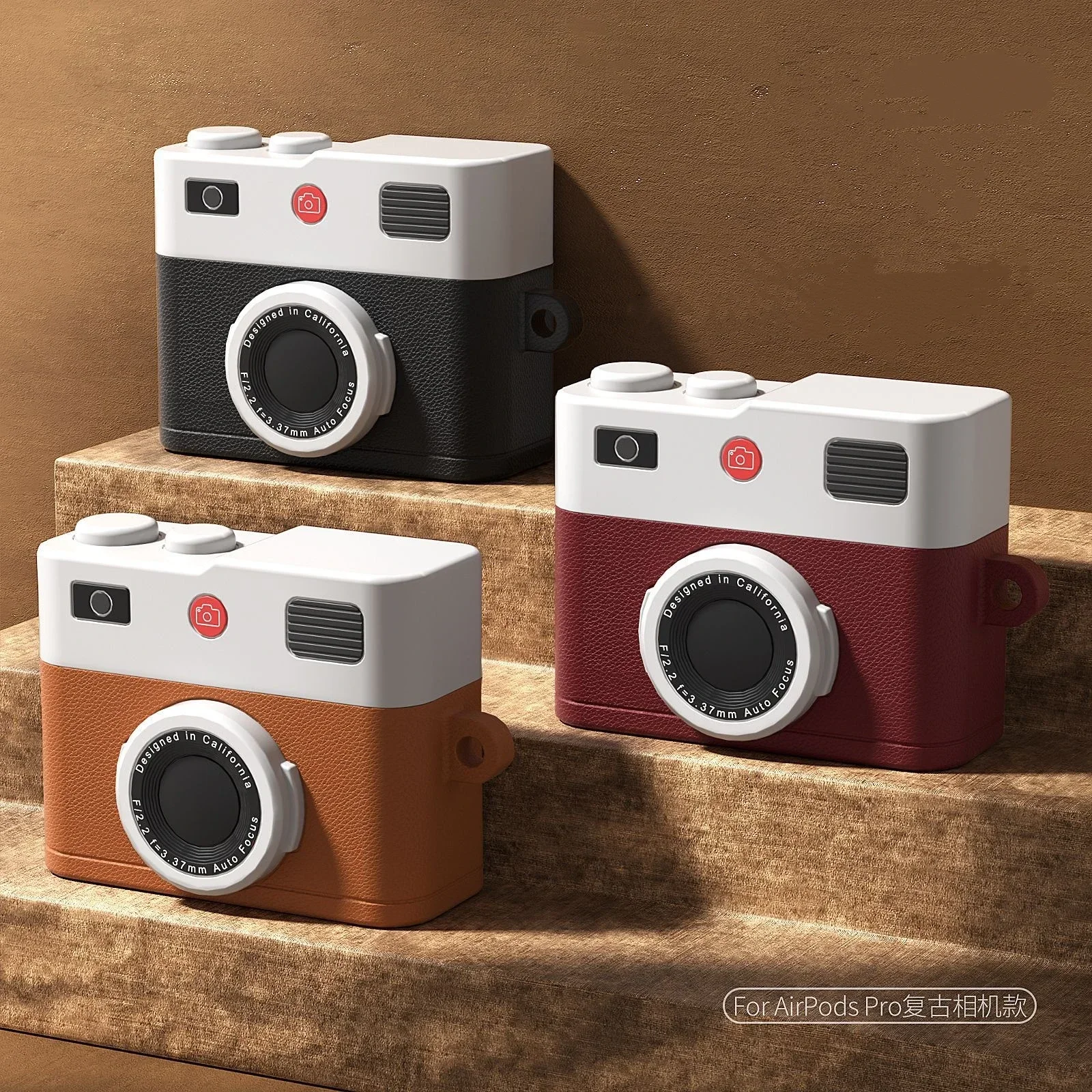 2024 nueva funda Retro para auriculares con cámara para Apple Airpods 3 2 1 Pro funda protectora de silicona suave para auriculares AirPods 4 generación