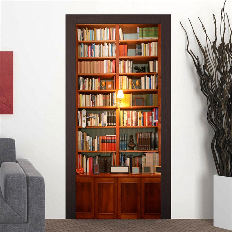 Diy 3d- dørs klistermærker røde telefonboksmønster til børneværelse dekoration tilbehør boligindretning store wallstickers: 4